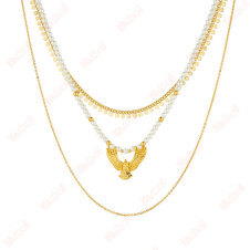pearl necklace eagle shape alloy